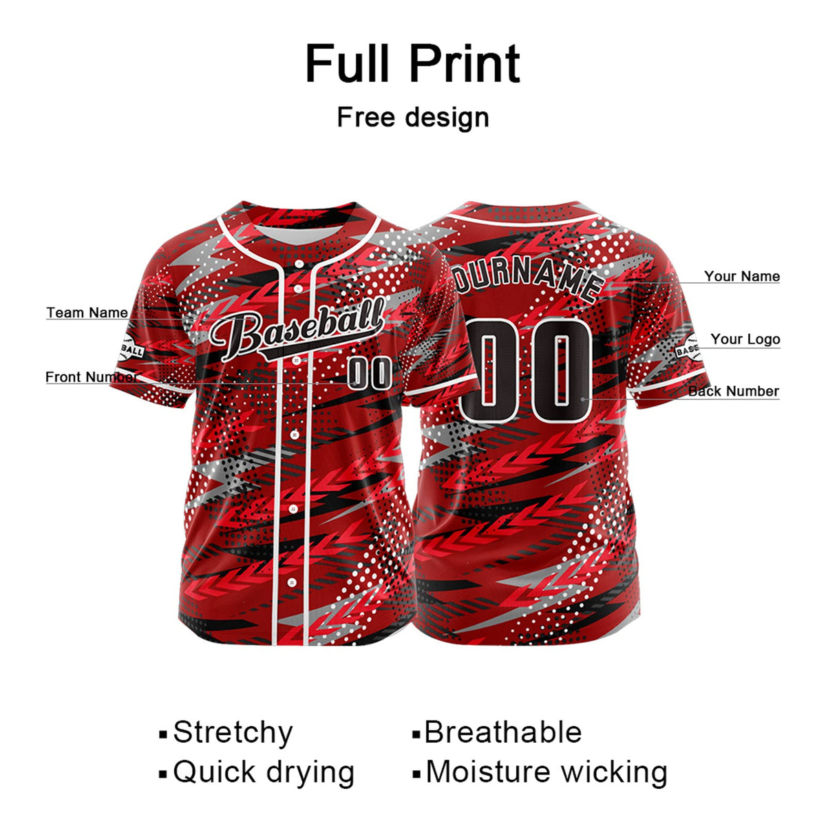 Benutzerdefiniert Rot Baseball Uniformen Drucken für Jungs Mädchen und Kinder Machen Ihr Team Mehr Vielfältig
