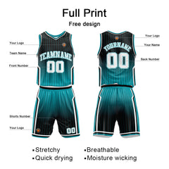 Benutzerdefinierte Teal Reversible Basketball Jersey Personalisierte Name Nummernlogo drucken