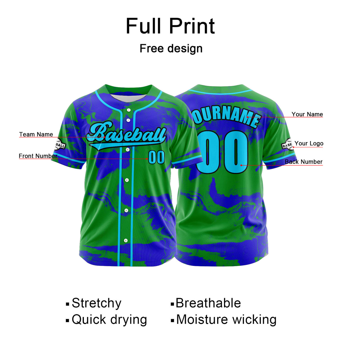 Benutzerdefiniert Grün Baseball Uniformen Drucken für Jungs Mädchen und Kinder Machen Ihr Team Mehr Vielfältig