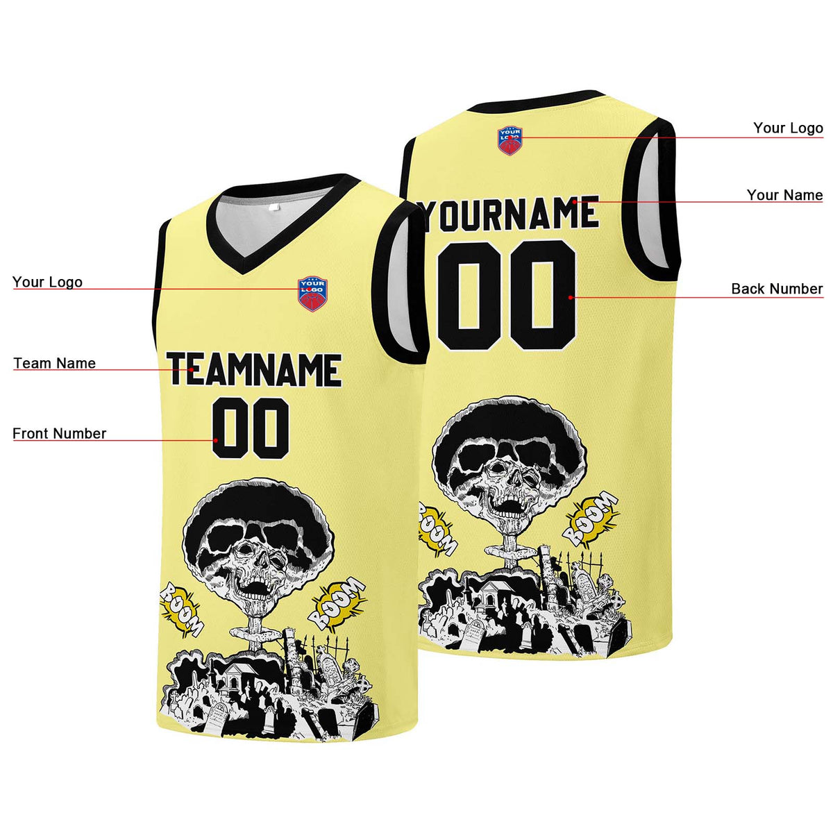 Individuelle Basketball-Jersey für Männer und Frauen. Gestickter und gedruckter Name, Nummer und Logo