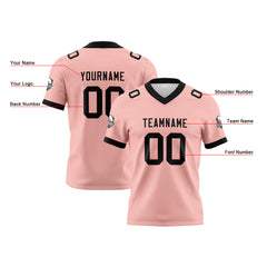 Benutzerdefinierte Rosa Schwarz Fußball Trikots Personalisierter Name Nummer Logo