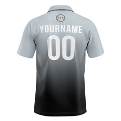 Benutzerdefinierte Grau Schwarz Fußball Polo-Shirts Fügen Sie Ihr Einzigartiges hinzu Logo/Name/Nummer