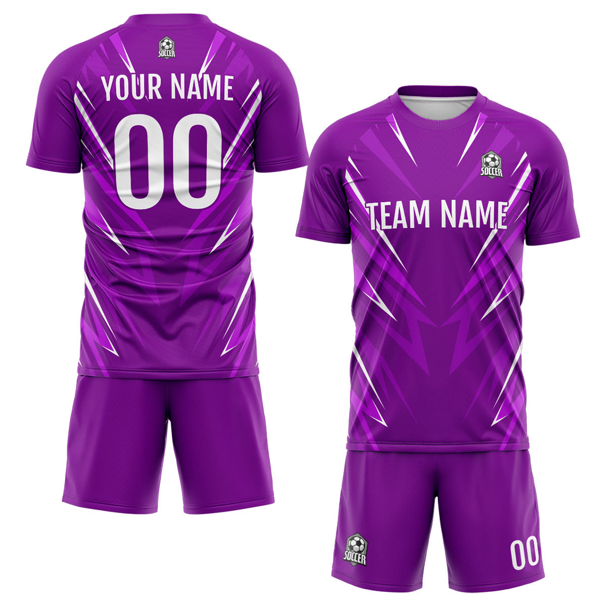 Benutzerdefinierte Lila Fußball Trikots für Männer Frauen Personalisierte Fußball Uniformen für Erwachsene und Kind