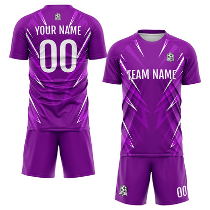 Benutzerdefinierte Lila Fußball Trikots für Männer Frauen Personalisierte Fußball Uniformen für Erwachsene und Kind