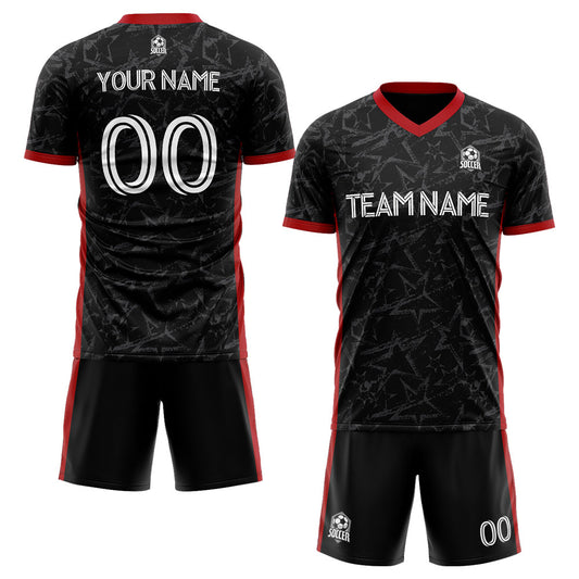 Benutzerdefinierte Fußballuniform Jersey Kinder Erwachsene Personalisiertes Set Jersey Shirt