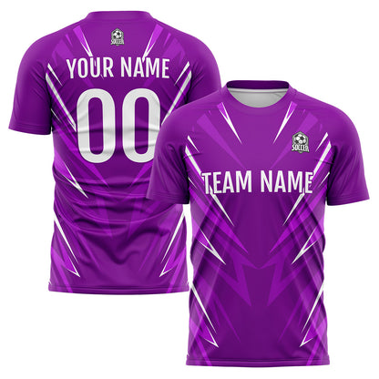 Benutzerdefinierte Lila Fußball Trikots für Männer Frauen Personalisierte Fußball Uniformen für Erwachsene und Kind