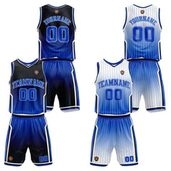 Benutzerdefinierte Royal Reversible Basketball Jersey Personalisierte Name Nummernlogo drucken