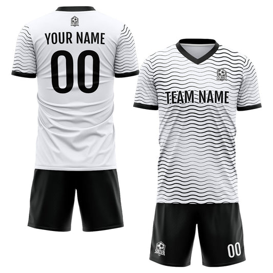 Benutzerdefinierte Fußballuniform Jersey Kinder Erwachsene Personalisiertes Set Jersey Shirt