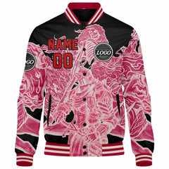 Benutzerdefinierte Verlauf Varsity-Jacke. Letterman-Jacke Rosa