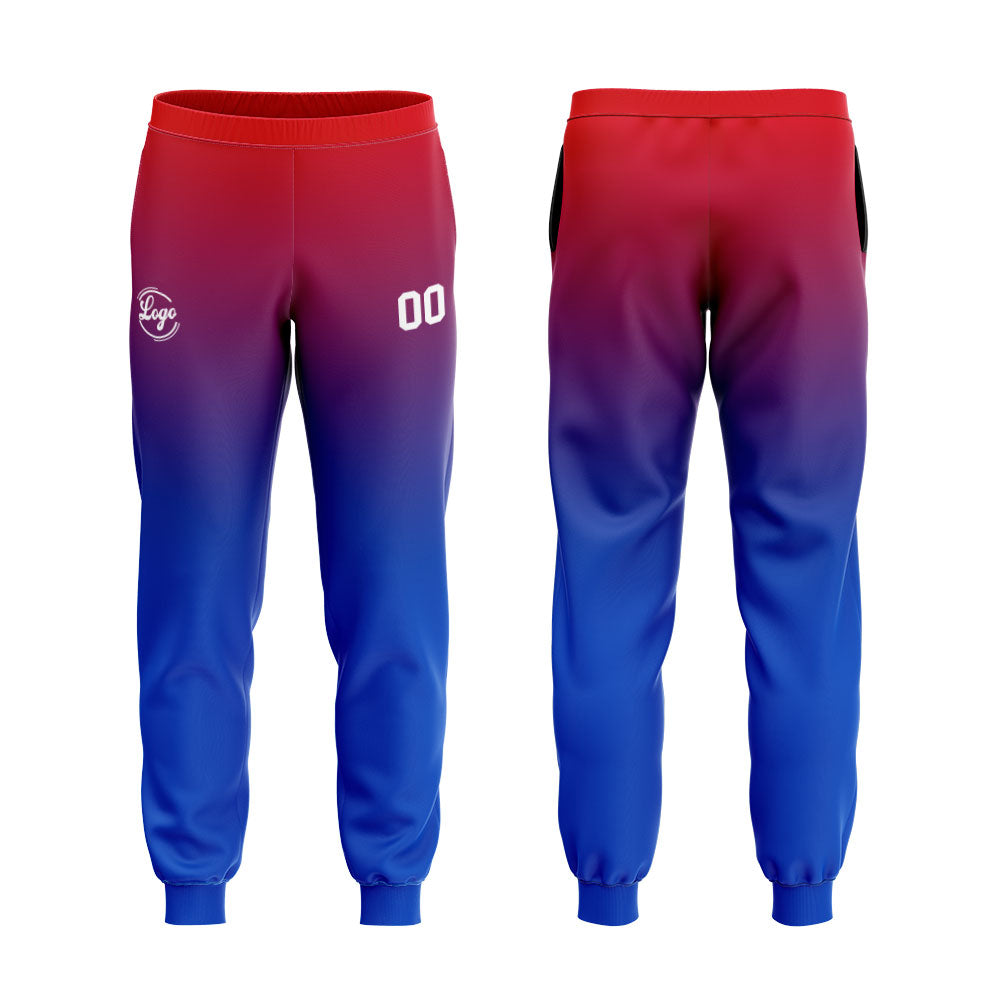 Benutzerdefiniert Blau Rot Tarnung Sport Jersey Satz Trainingsanzug Zur Seite fahren Kapuzenpullover Oberteile und Hose Satz Königlich