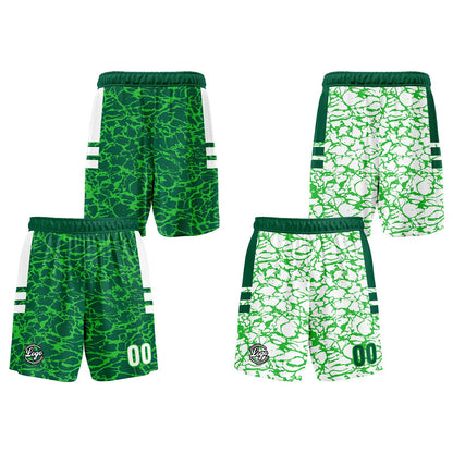 Benutzerdefinierte Grün Reversible Basketball Jersey Personalisierte Print Name Nummer Logo