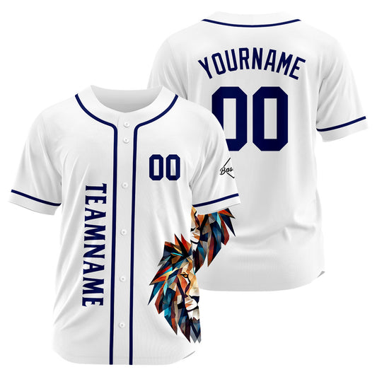 Benutzerdefinierte Baseball Jersey Personalisierte Baseball Shirt genäht und Druck Weiß
