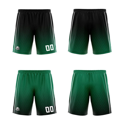 Benutzerdefinierte Schwarz Grün Weiß Reversible Basketball Jersey Personalisierte Print Name Nummer Logo