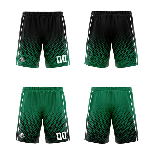 Benutzerdefinierte Schwarz Grün Weiß Reversible Basketball Jersey Personalisierte Print Name Nummer Logo