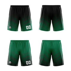 Benutzerdefinierte Schwarz Grün Weiß Reversible Basketball Jersey Personalisierte Print Name Nummer Logo