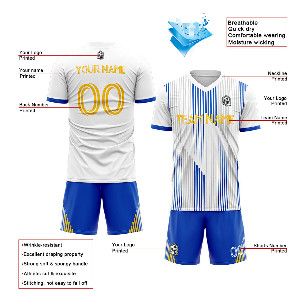 Benutzerdefinierte Fußballuniform Jersey Kinder Erwachsene Personalisiertes Set Jersey Shirt