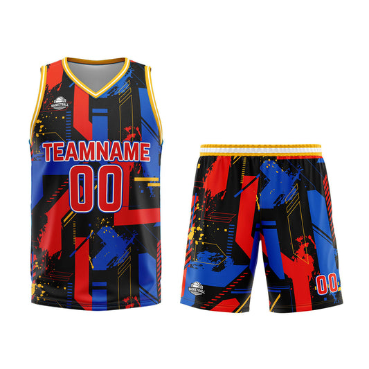 Benutzerdefinierter Rot Royal Basketball Jersey Uniform Anzug gedruckt Ihr Logo Name Nummer