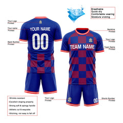 Benutzerdefinierte Fußballuniform Jersey Kinder Erwachsene Personalisiertes Set Jersey Shirt