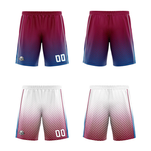 Benutzerdefinierte Rot Weiß Blau Reversible Basketball Jersey Personalisierte Print Name Nummer Logo