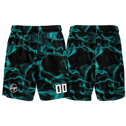 Benutzerdefinierter Schwarz Teal Basketball Jersey Uniform Anzug gedruckt Ihr Logo Name Nummer
