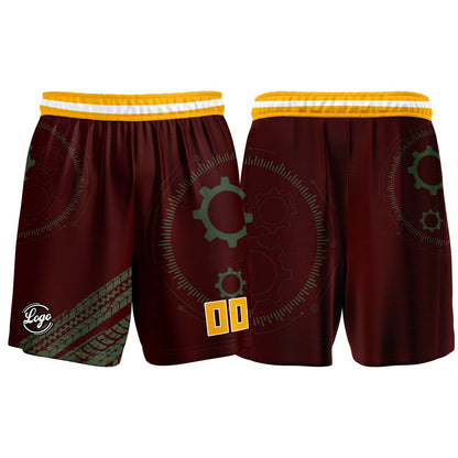 Benutzerdefinierter Burgund Basketball Jersey Uniform Anzug gedruckt Ihr Logo Name Nummer