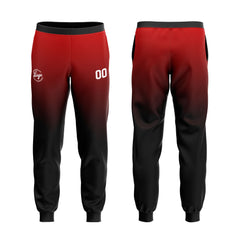 Benutzerdefiniert Schwarz Rot Tarnung Sport Jersey Satz Trainingsanzug Zur Seite fahren Kapuzenpullover Oberteile und Hose Satz Königlich