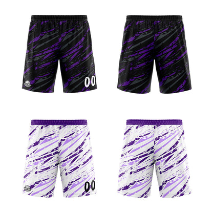 Benutzerdefinierte Reversible Basketball Jersey Personalisierte Print Name Nummer Logo Schaden&Lila