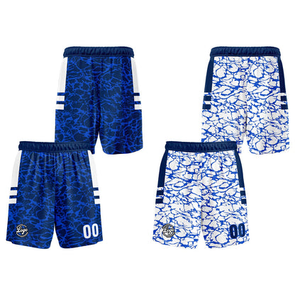 Benutzerdefinierte Royal Reversible Basketball Jersey Personalisierte Print Name Nummer Logo