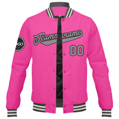 Benutzerdefinierte Verlauf Varsity-Jacke. Letterman-Jacke Pink