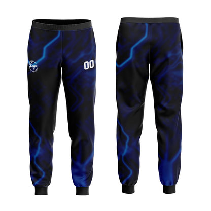 Benutzerdefiniert Schwarz Blau Tarnung Sport Jersey Satz Trainingsanzug Zur Seite fahren Kapuzenpullover Oberteile und Hose Satz Königlich