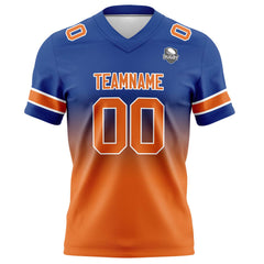 Benutzerdefinierte Königsblau & Rose Gradient Fußball Trikots Personalisierter Name Nummer Logo