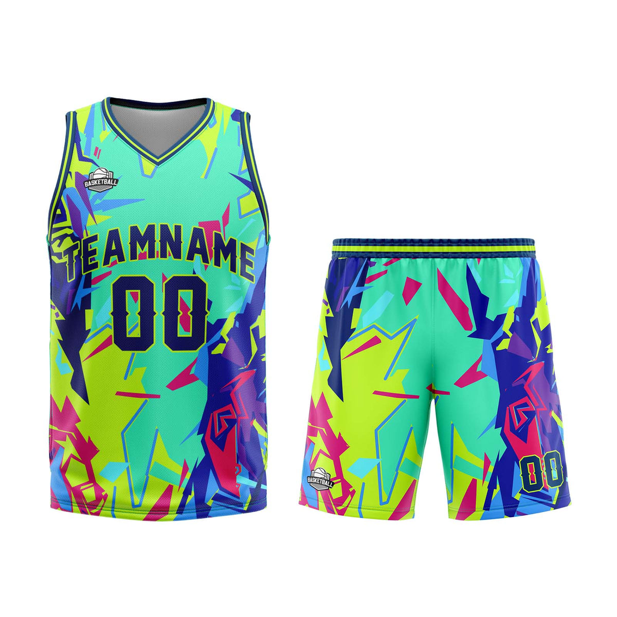 Benutzerdefinierter Grün Basketball Jersey Uniform Anzug gedruckt Ihr Logo Name Nummer
