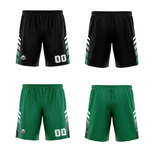 Benutzerdefinierte Schwarz Grün Weiß Reversible Basketball Jersey Personalisierte Print Name Nummer Logo