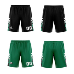 Benutzerdefinierte Schwarz Grün Weiß Reversible Basketball Jersey Personalisierte Print Name Nummer Logo