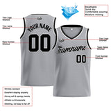 Benutzerdefinierte Authentisch  Basketball Trikot Grau schwarz