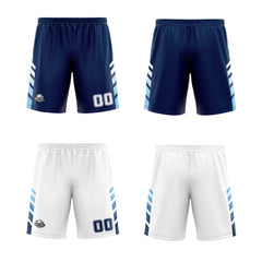 Benutzerdefinierte Marineblau Weiß Hellblau Reversible Basketball Jersey Personalisierte Print Name Nummer Logo