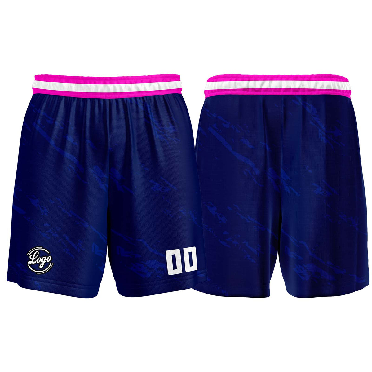 Benutzerdefinierter Marine Rosa Basketball Jersey Uniform Anzug gedruckt Ihr Logo Name Nummer