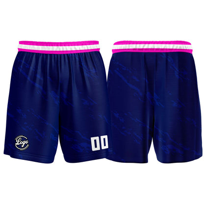 Benutzerdefinierter Marine Rosa Basketball Jersey Uniform Anzug gedruckt Ihr Logo Name Nummer