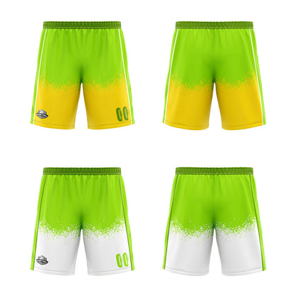 Benutzerdefinierte Reversible Basketball Jersey Personalisierte Print Name Nummer Logo Weiß-Neongrün