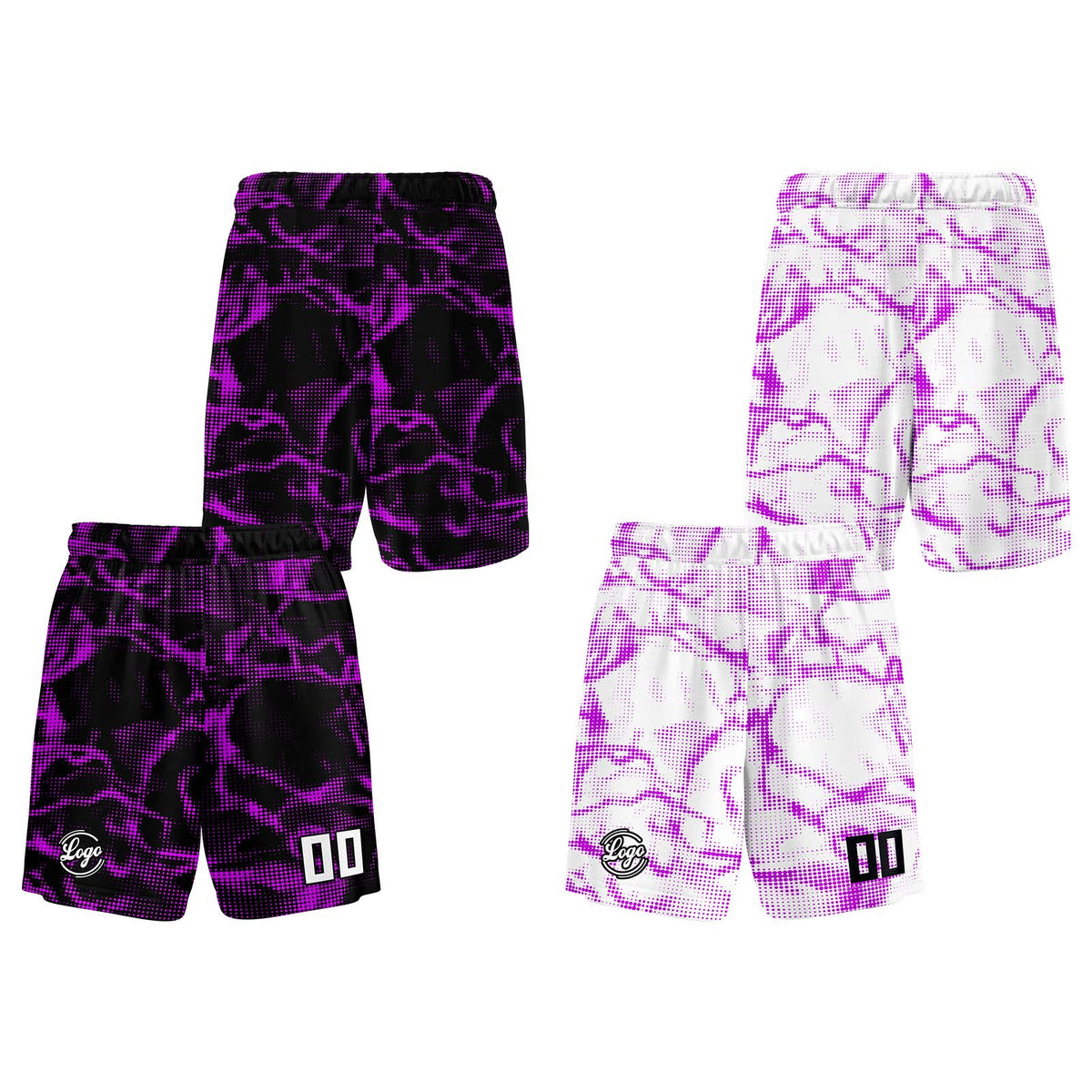 Benutzerdefinierte Schwarz Lila Reversible Basketball Jersey Personalisierte Print Name Nummer Logo