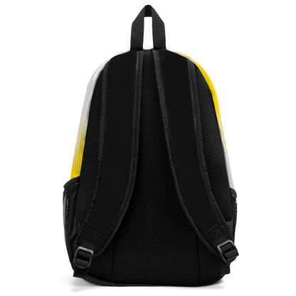 Anpassen Gelb Weiß Sport Rucksäcke Mit Personalisiert Namen, Zahlen und Logos