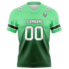 Benutzerdefinierte Grün Gradient Fußball Trikots Personalisierter Name Nummer Logo