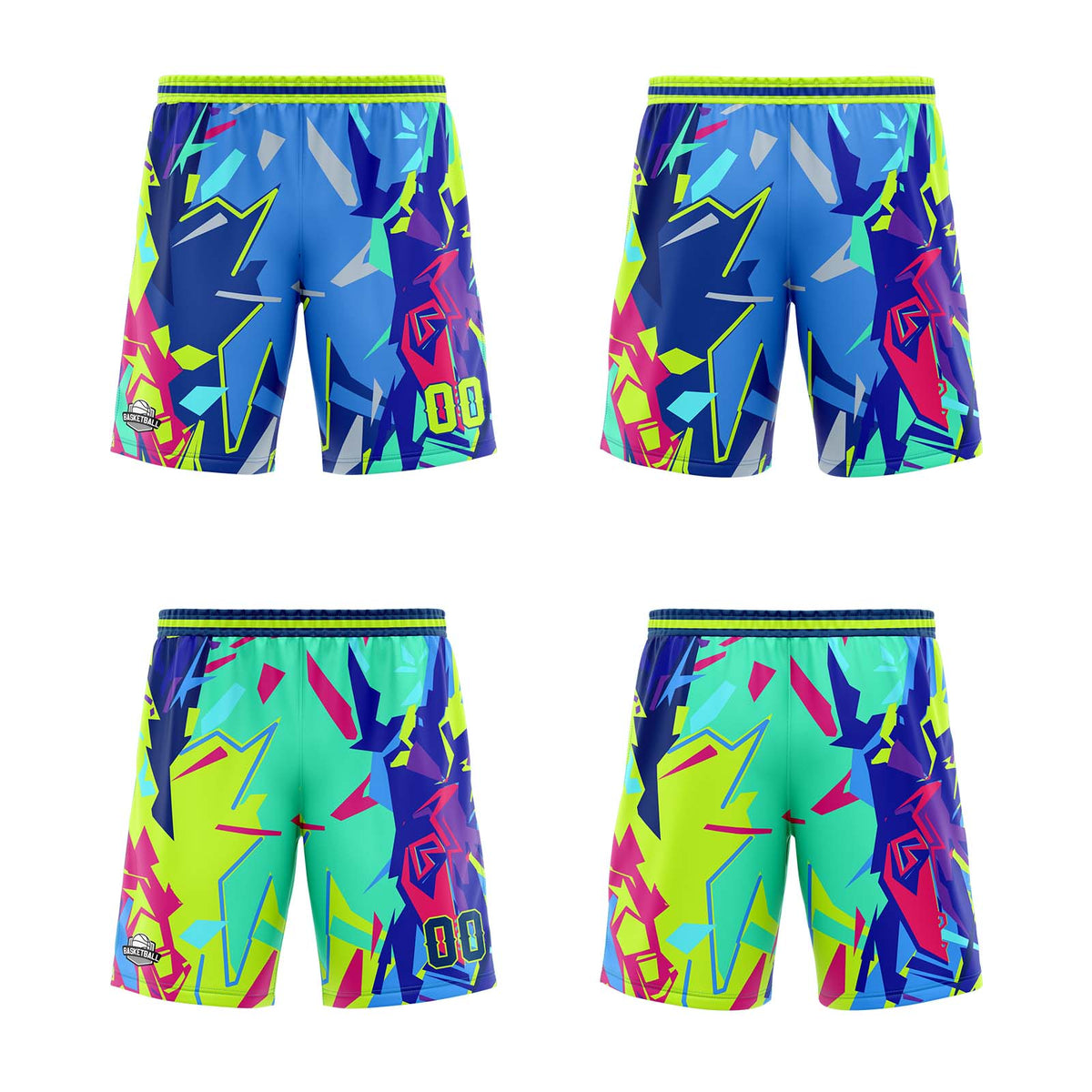 Benutzerdefinierte Neongrün Reversible Basketball Jersey Personalisierte Print Name Nummer Logo