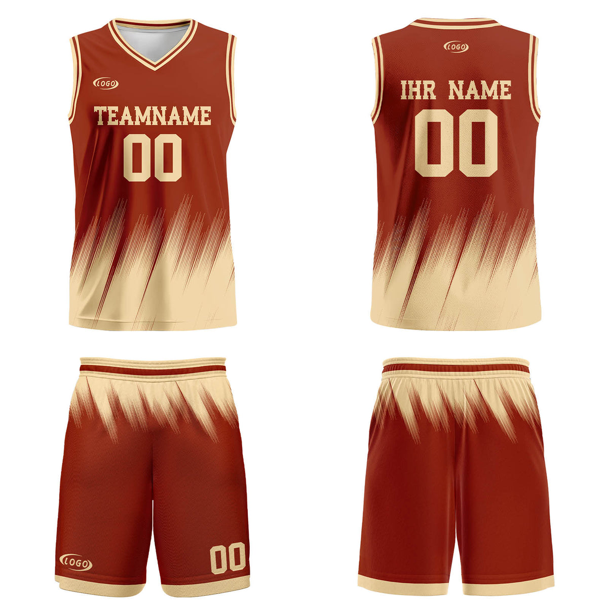 Benutzerdefinierter Rot Reisweiß Basketball Jersey Uniform Anzug gedruckt Ihr Logo Name Nummer