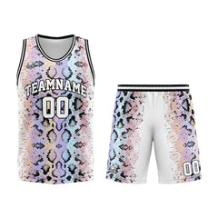 Benutzerdefinierter Basketball Jersey Uniform Anzug gedruckt Ihr Logo Name Nummer Serpentin