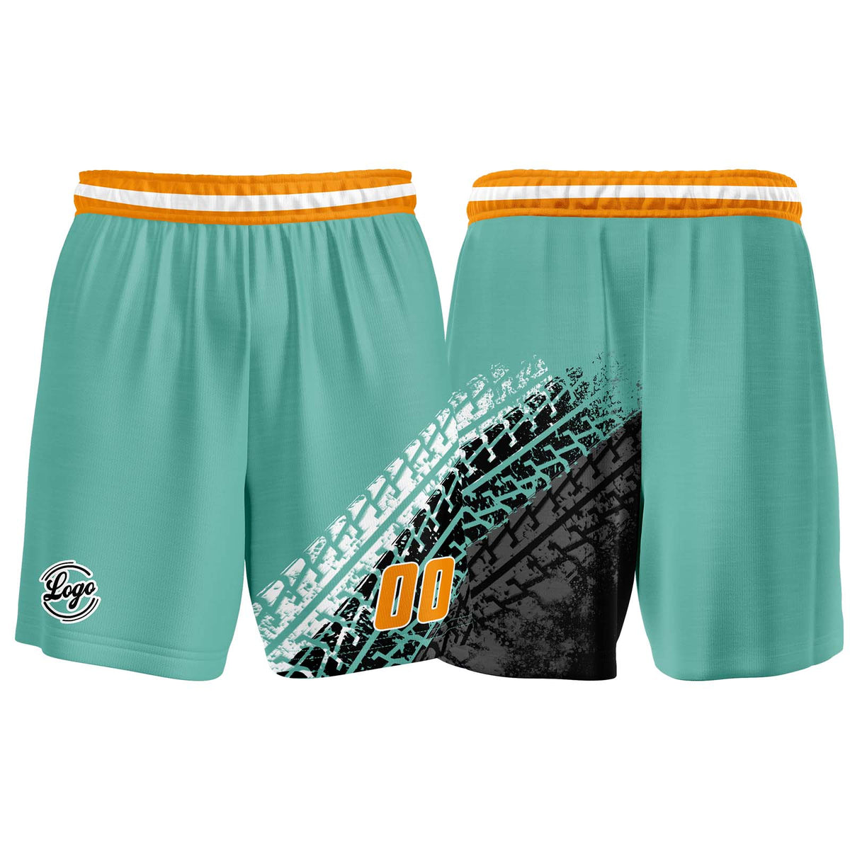 Benutzerdefinierter Teal Basketball Jersey Uniform Anzug gedruckt Ihr Logo Name Nummer