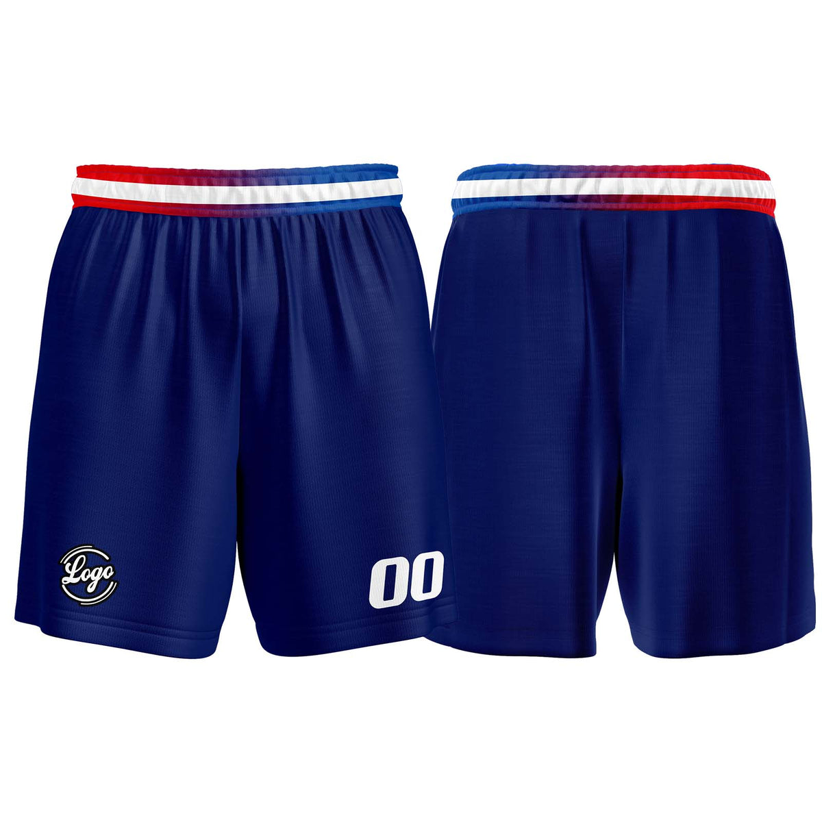 Benutzerdefinierter Marine Rot Basketball Jersey Uniform Anzug gedruckt Ihr Logo Name Nummer