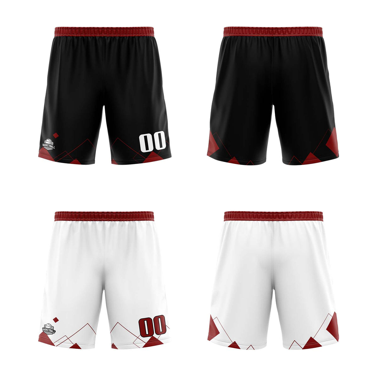 Benutzerdefinierte Rot Reversible Basketball Jersey Personalisierte Print Name Nummer Logo