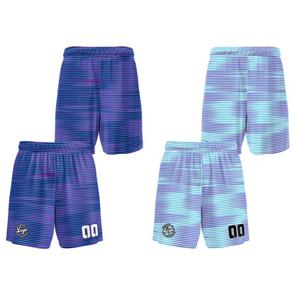 Benutzerdefinierte Lila Hellblau Reversible Basketball Jersey Personalisierte Print Name Nummer Logo