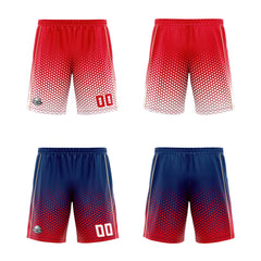 Benutzerdefinierte Rot Blau Gold Reversible Basketball Jersey Personalisierte Print Name Nummer Logo